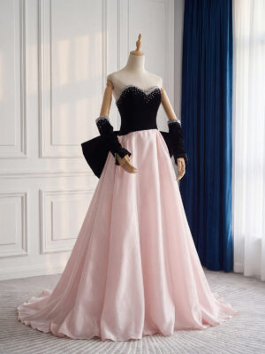 black and pink evening dress (6)