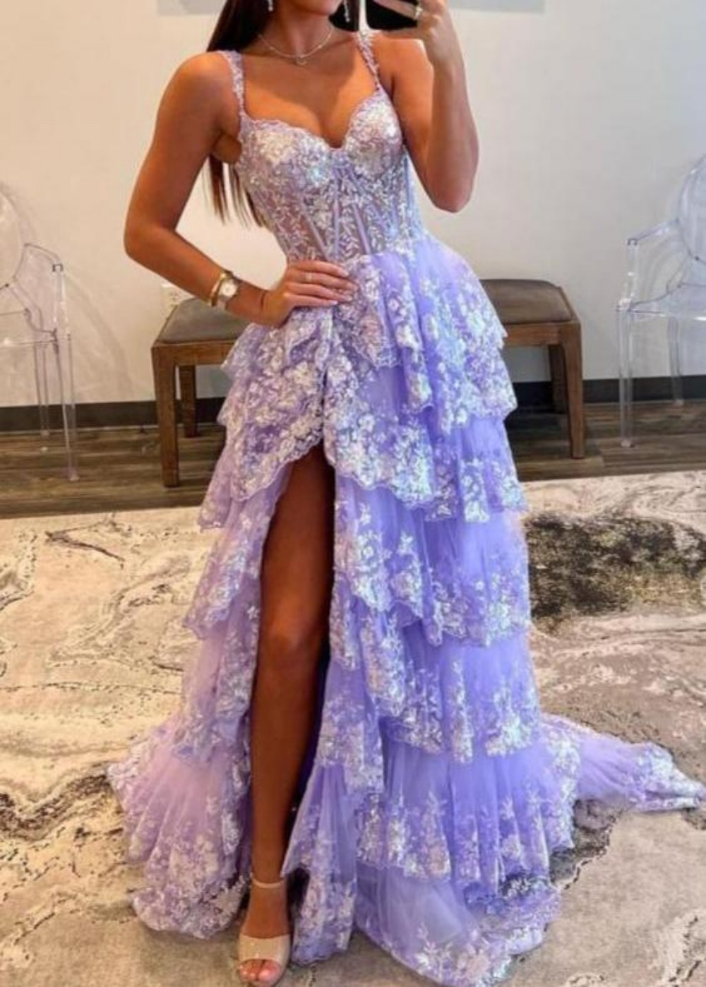 Black Off shoulder Maxi Dress Lilac Photos